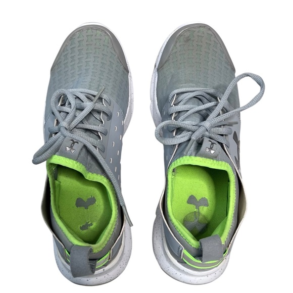 Under Armour Women’s Low Cut Gray Green Sneakers Shoes Size 8.5 - Picture 5 of 8